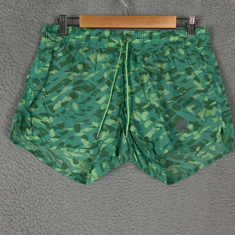Stio CFS Board Shorts Women's Medium Green Camo Athletic Hiking Shorts Lined 3in